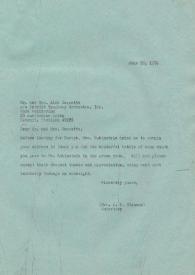 Carta a Mr. y Mrs. Ceccatto, 28-06-1976
