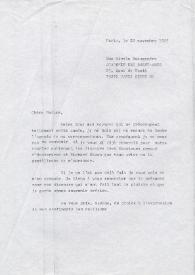 Carta dirigida a Nicole Beaugendre, 20-11-1987