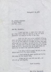 Carta dirigida a Abraham L. Bienstock. París (Francia), 22-04-1970