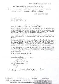 Carta dirigida a Andre Furno. Tel Aviv (Israel), 02-12-1992