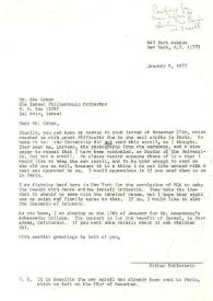 Carta dirigida a Abe Cohen. París (Francia), 09-01-1975