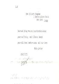 Carta dirigida a Bobsy Chapman, 25-05-1975