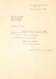 Carta dirigida a Daniela de Quesada. París (Francia), 09-09-1971