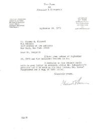 Carta dirigida a Thomas Z. Shepard, 24-09-1975