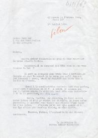 Carta dirigida a Ruth Gal. Gif sur Yvette (Francia), 01-07-1970