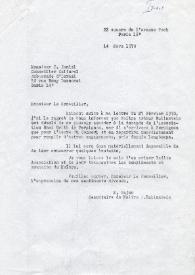Carta dirigida a Paul Kaniel. París (Francia), 14-03-1970