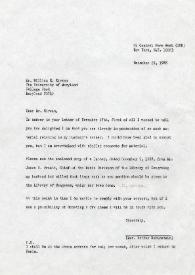 Carta dirigida a William E. Kirwan. Nueva York, 29-12-1988