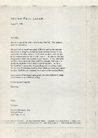 Carta dirigida a Abraham L. Bienstok. París (Francia), 07-08-1970