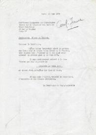 Carta dirigida al Consejo Representativo de los Judíos Franceses. París (Francia), 23-03-1970