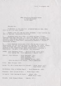 Carta dirigida a Malgorzata Perkowska-Waszek, 06-11-1988