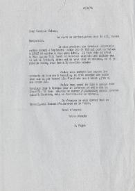 Carta dirigida a Michel Rainer, 29-08-1971
