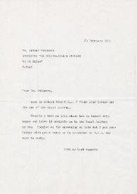 Carta dirigida a Antony Polonsky. París (Francia), 23-02-1988