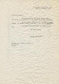 Carta dirigida a Maurizio Pollini. París (Francia), 19-03-1975
