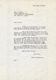 Carta dirigida a Walter Prude (Hurok Concerts Inc). París (Francia), 13-06-1975