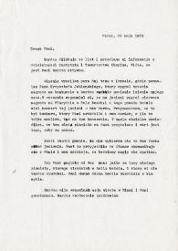 Carta dirigida a Blanka A. Rosentiel. París (Francia), 03-05-1989