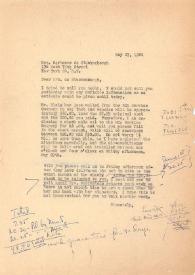 Carta dirigida a Marianne de Stuckenbergh. París (Francia), 27-05-1964