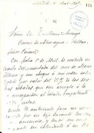 Carta de Rubén Darío a ARRIAGA Y RIVERO, Emiliano de