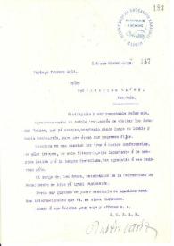 Carta de Rubén Darío a BROWN, Federico