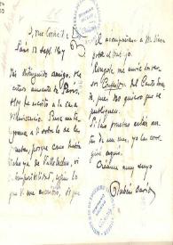 Carta de Rubén Darío a Alberto Insúa