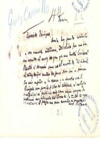 Carta de Rubén Darío a GÓMEZ-CARRILLO, Enrique
