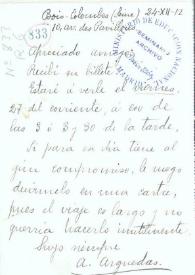Carta de Arguedas, Alcides