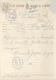 Carta de James Freyre, Ricardo