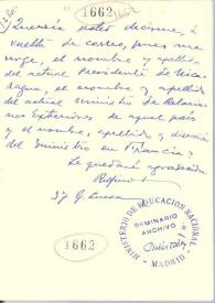 Carta de Blanco Fombona, Rufino