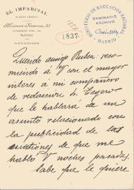 Carta de López Ballesteros, Luis