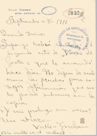 Carta de Valle-Inclán, Ramón María del