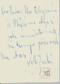 Carta de Valle-Inclán, Ramón María del