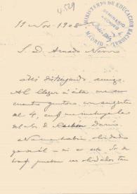 Carta de Bethencourt, Francisco a Nervo, Amado