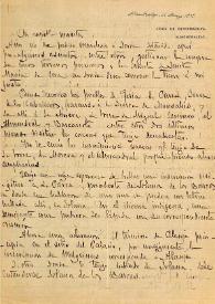 Carta del Marqués de Monsalud a F. Fita comunicándole su intención de comprar unos terrenos en Jerez de los Caballeros para su posterior excavación; también le informa del envío de calcos y de nuevas excavaciones realizadas, próximas a Almendralejo