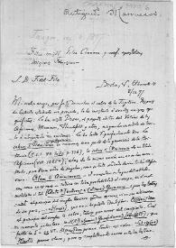 Carta sobre un calco de una inscripción romana de la Tingitana que no se ha podido traducir tras haberlo estudiado varios epigrafistas como Dessan,...