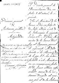 Oficio de traslado del Director General de Administración de oficio de traslado del Ministro de la Guerra al Ministro de Gobernación de una...