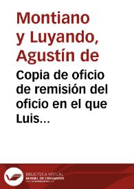 Copia de oficio de remisión del oficio en el que Luis José Velázquez informa sobre el diario de su viaje por Extremadura y que dicho académico ha...