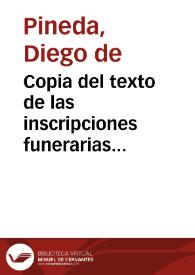 Copia del texto de las inscripciones funerarias romanas encontradas en el interior de un monumento funerario descubierto en Baena.