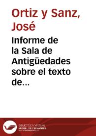 Informe de la Sala de Antigüedades sobre el texto de la inscripción funeraria hallada en Astorga.