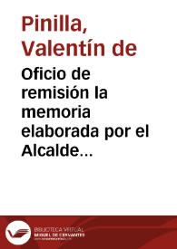 Oficio de remisión la memoria elaborada por el Alcalde de Trigueros en relación al hallazgo de un puteal romano.