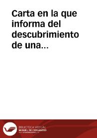 Carta en la que informa del descubrimiento de una sepultura cubierta con una losa con inscripción al demoler uno de los cubos de la muralla de...