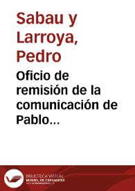 Oficio de remisión de la comunicación de Pablo Ilarregui sobre los mosaicos hallados en Pamplona, en la calle Curia, junto con dos láminas y el oficio que la Academia remitió a la Comisión Central de Monumentos.