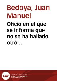 Oficio en el que se informa que no se ha hallado otro monumento de la Antigüedad en la ciudad de Orense que no sea el epígrafe a las Ninfas de que...