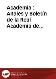 Academia : Anales y Boletín de la Real Academia de Bellas Artes de San Fernando. Núm. 22, primer semestre de 1966