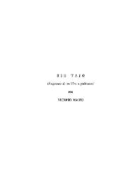 Río Tajo (Fragmento de un libro a publicarse)