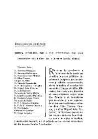 Junta pública de 3 de febrero de 1943 : Recepción del Excelentísimo Sr. D. Emilio García Gómez