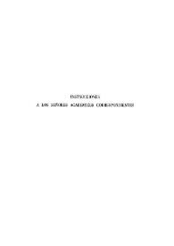 Instrucciones a los señores académicos correspondientes
