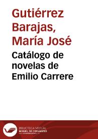 Catálogo de novelas de Emilio Carrere