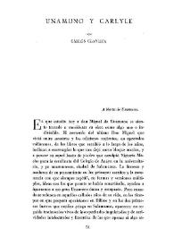 Unamuno y Carlyle