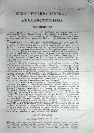Señor vicario general de la arquidiosesis
