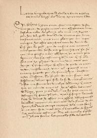 Letra fengida que Achilles scriu a Policena en lo setge de Troya apres mort Ector
