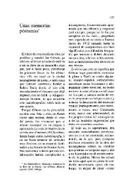 Unas memorias póstumas